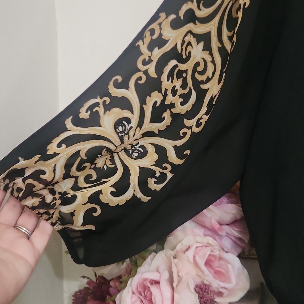 Elegant Black and Gold Women's Top Lane Bryant 22 / 24 Classic Career - Picture 5 of 8
